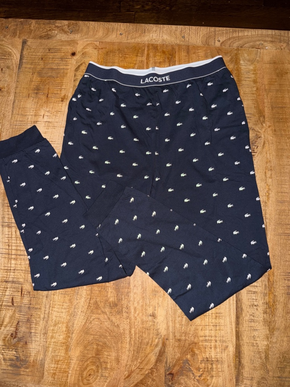 Lacoste Navy Allover Croc Logo sleepwear Pants